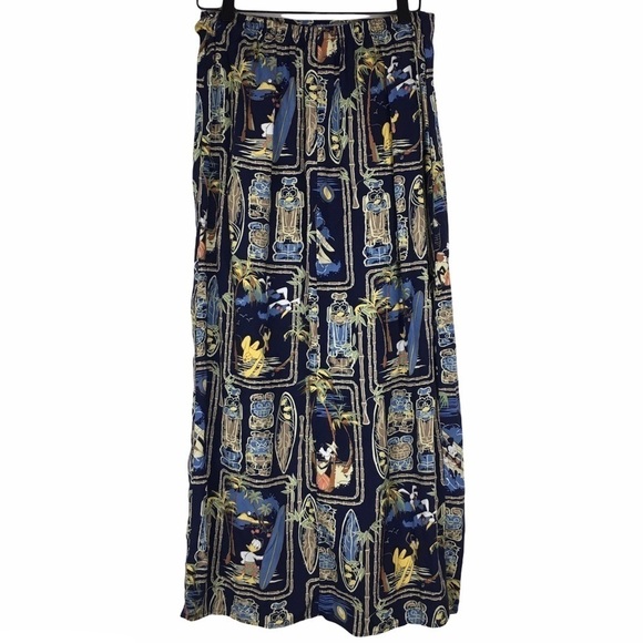 DISNEY Store Skirt Hawaiian Luau Mickey Mouse Goofy Donald Pluto Tropical Small - Picture 6 of 9